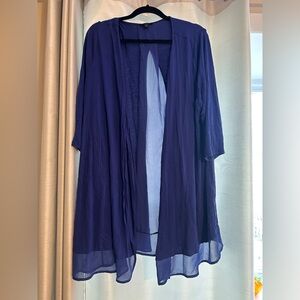 Lane Bryant Blue Open Cardigan Size 18/20